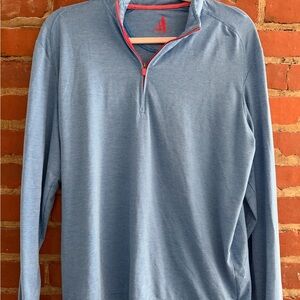 Johnnie-O Light Blue Quarter-Zip Performance Shirt